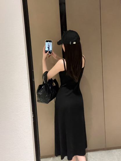 CHANE1 ダブルCニットサスペンダードレス【50％割引+送料無料】