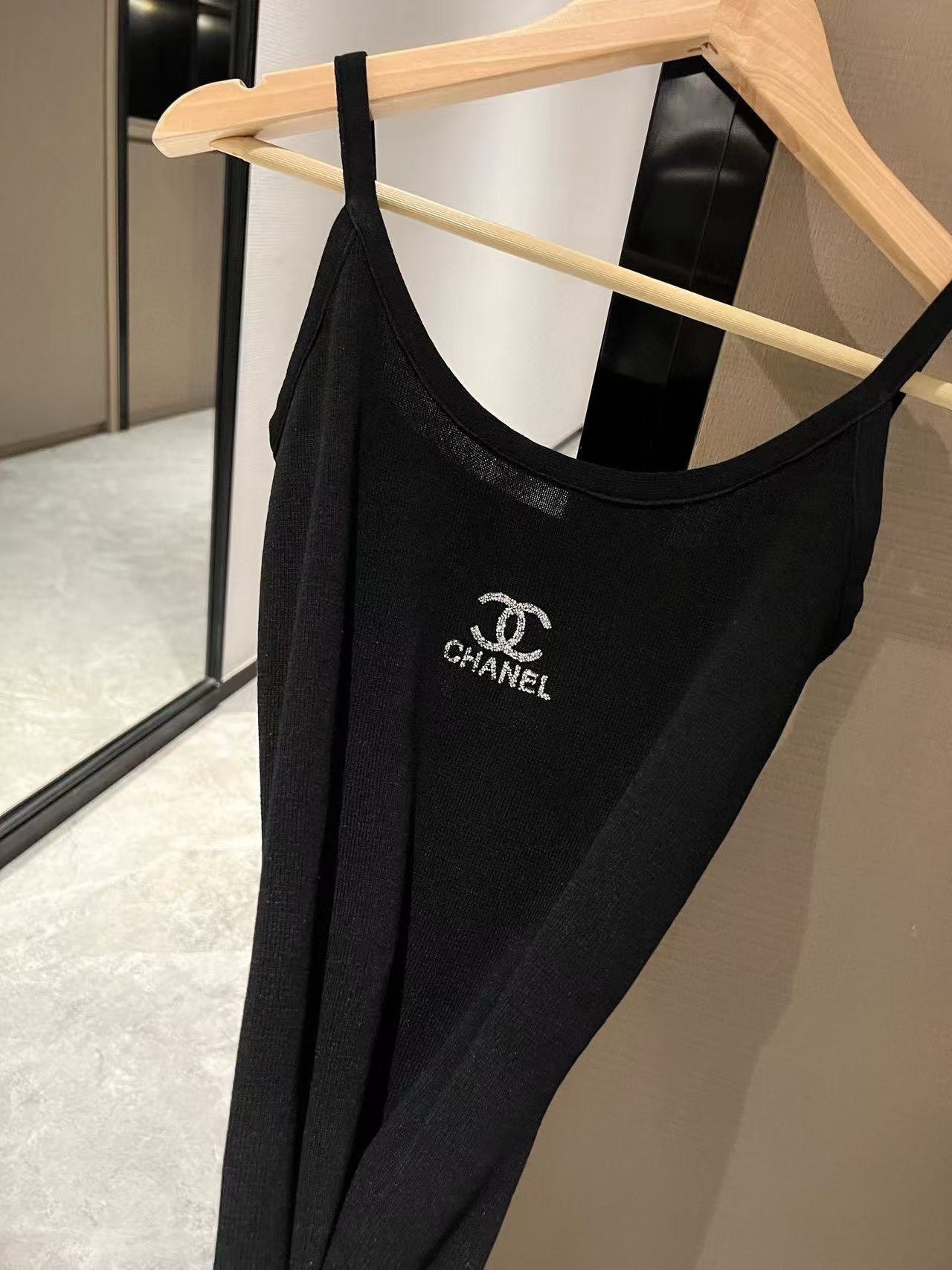 CHANE1 ダブルCニットサスペンダードレス【50％割引+送料無料】