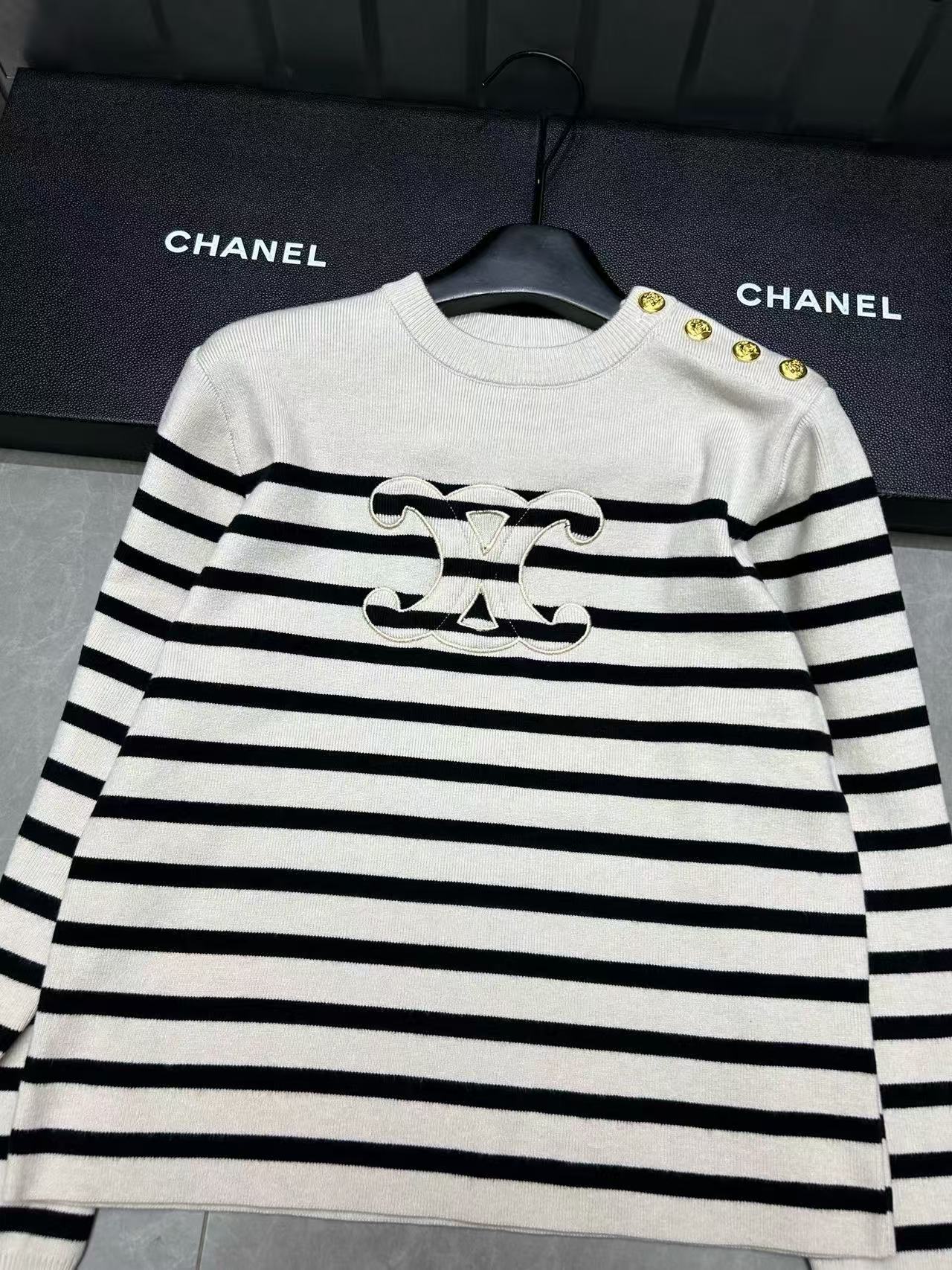 CEL1NE 凱旋門ストライプセーター【50％割引+送料無料】