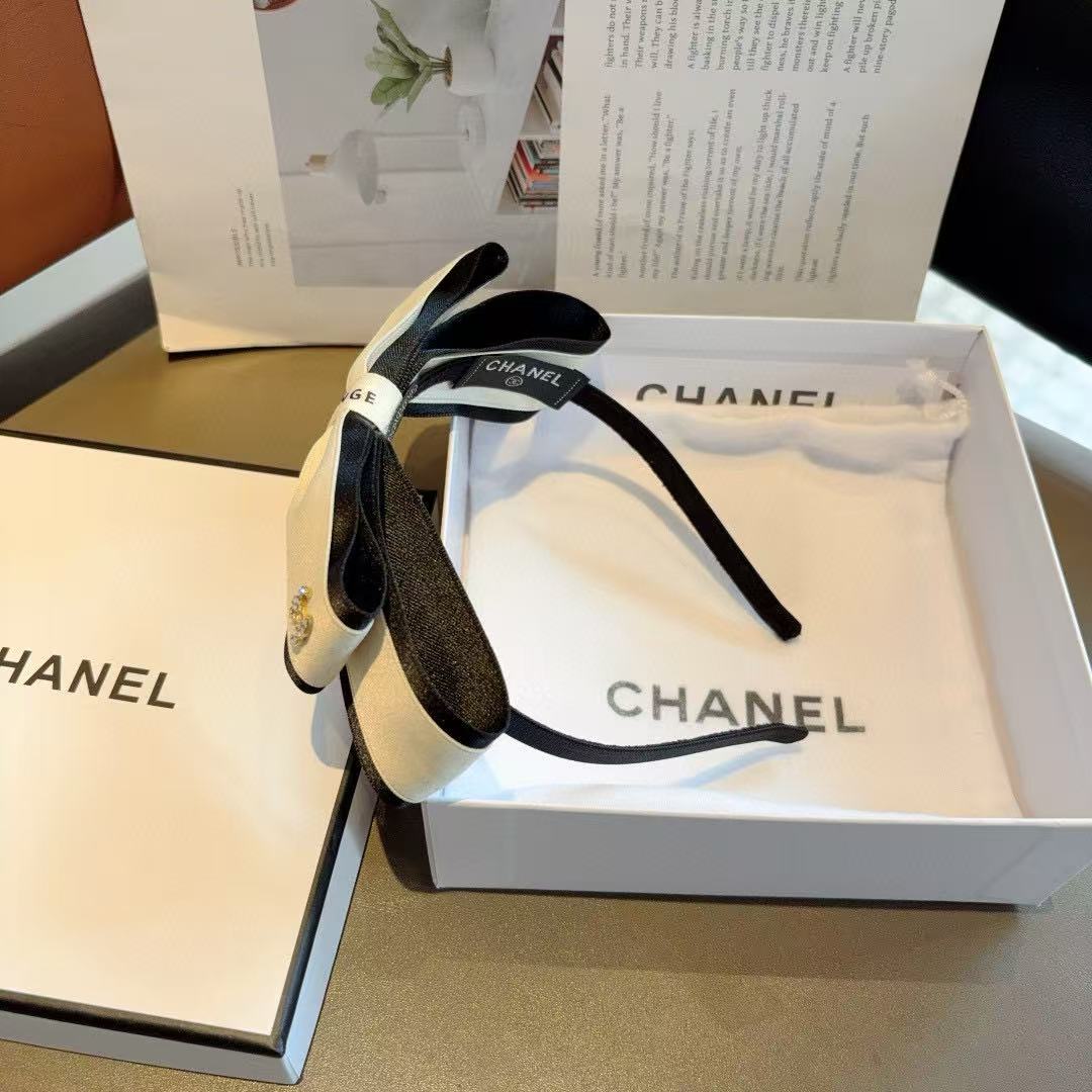 CHANE1 リボンダブルCヘッドバンド【50％割引+送料無料】