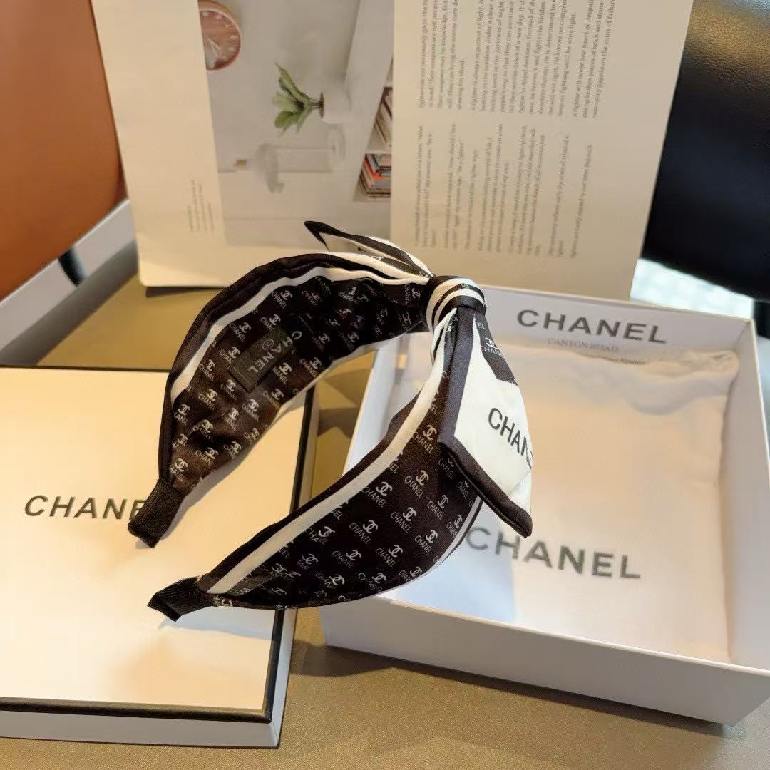 CHANE1 ダブルC文字リボンヘッドバンド【50％割引+送料無料】
