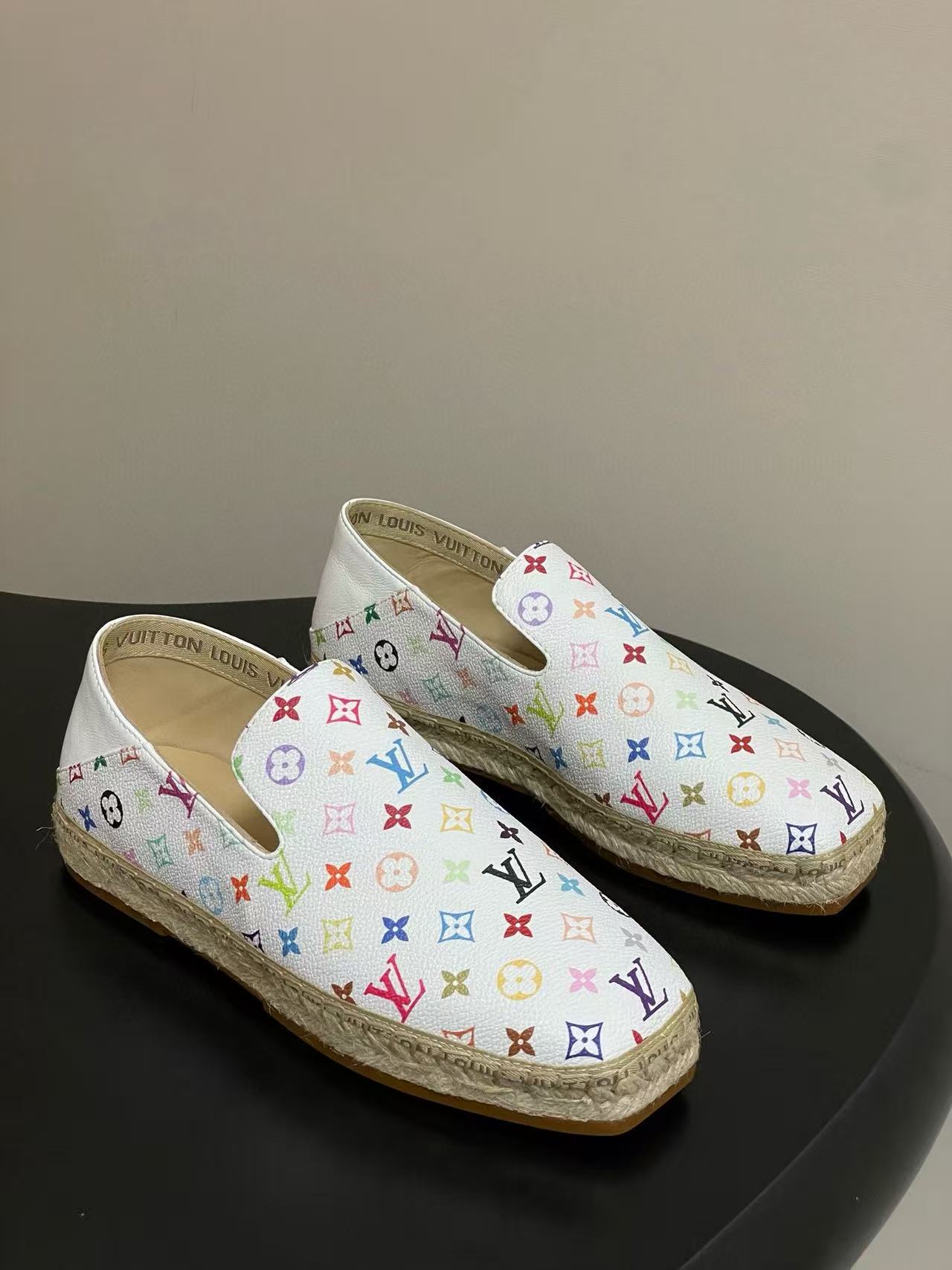 LVの高品質プリント織りローファー【50％割引+送料無料】