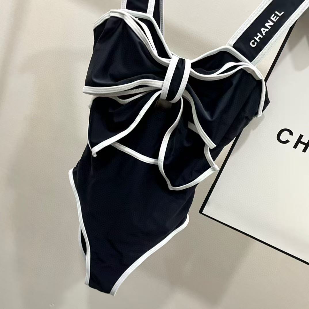 CHANE1 リボンレターワンピース水着【50％割引+送料無料】