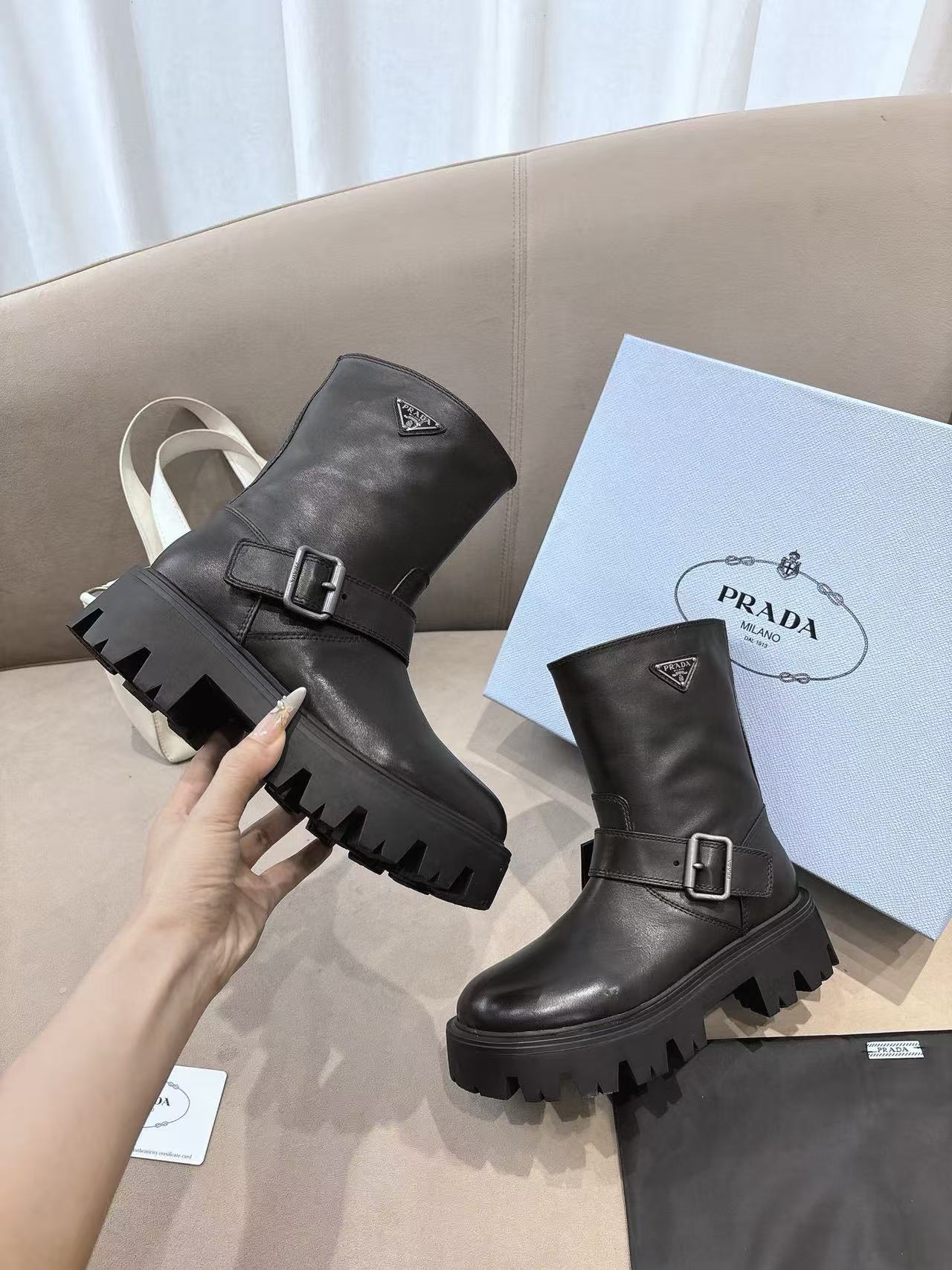 PR4DA 高品質レザーアンクルブーツ【50％割引+送料無料】