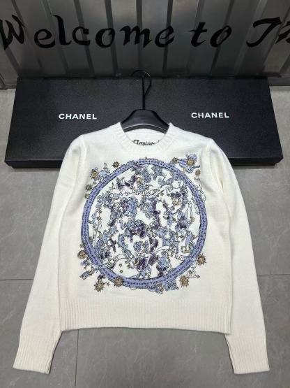 DI0R 刺繍ウールセーター【50％割引+送料無料】