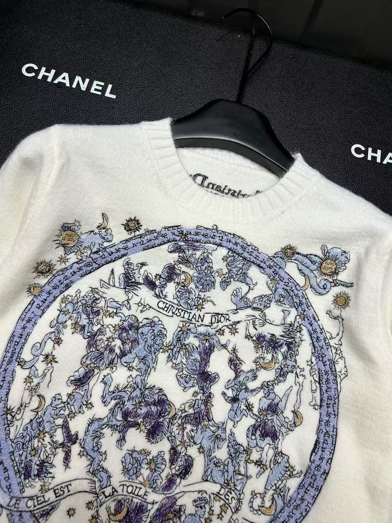 DI0R 刺繍ウールセーター【50％割引+送料無料】