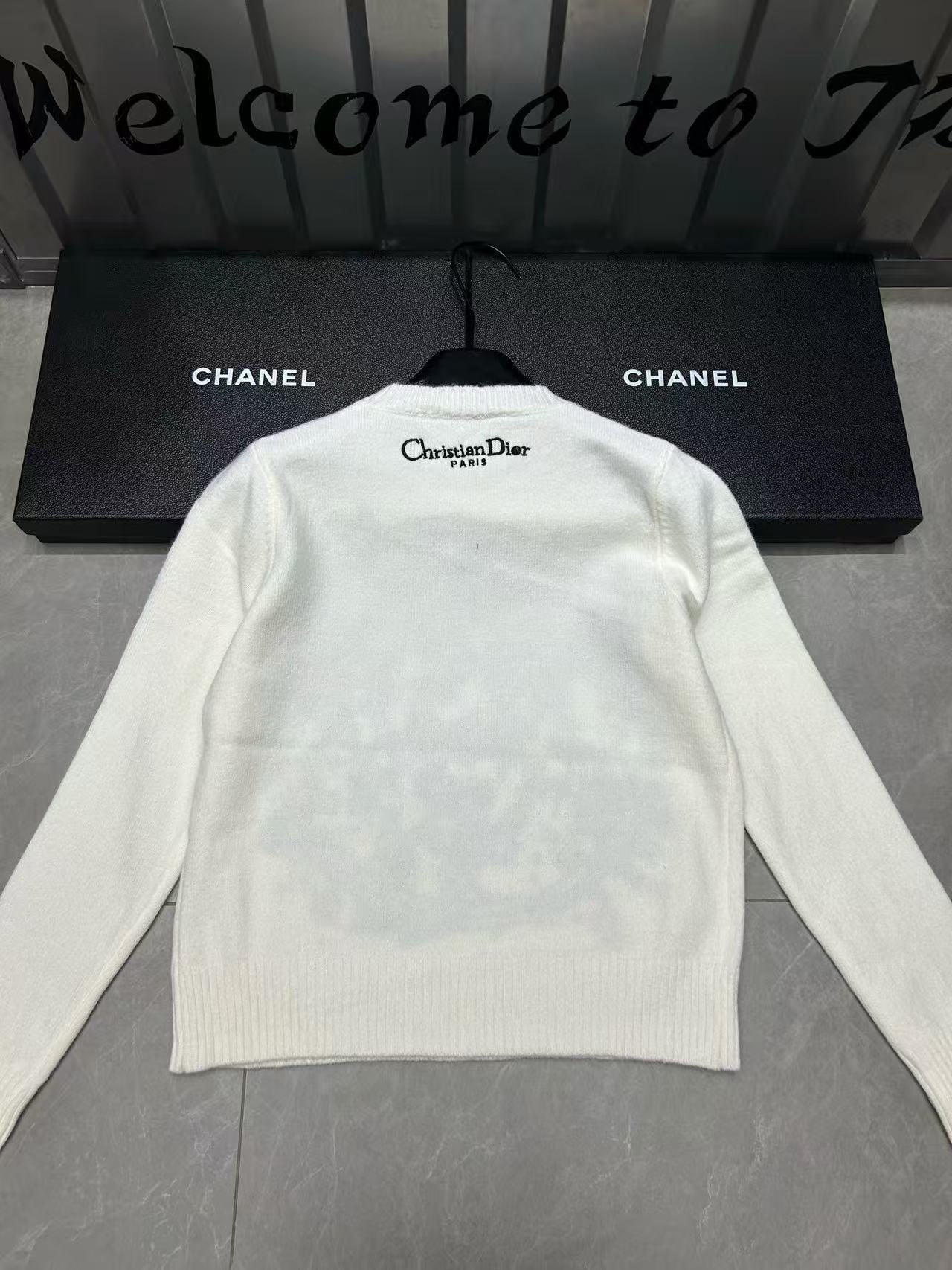 DI0R 刺繍ウールセーター【50％割引+送料無料】