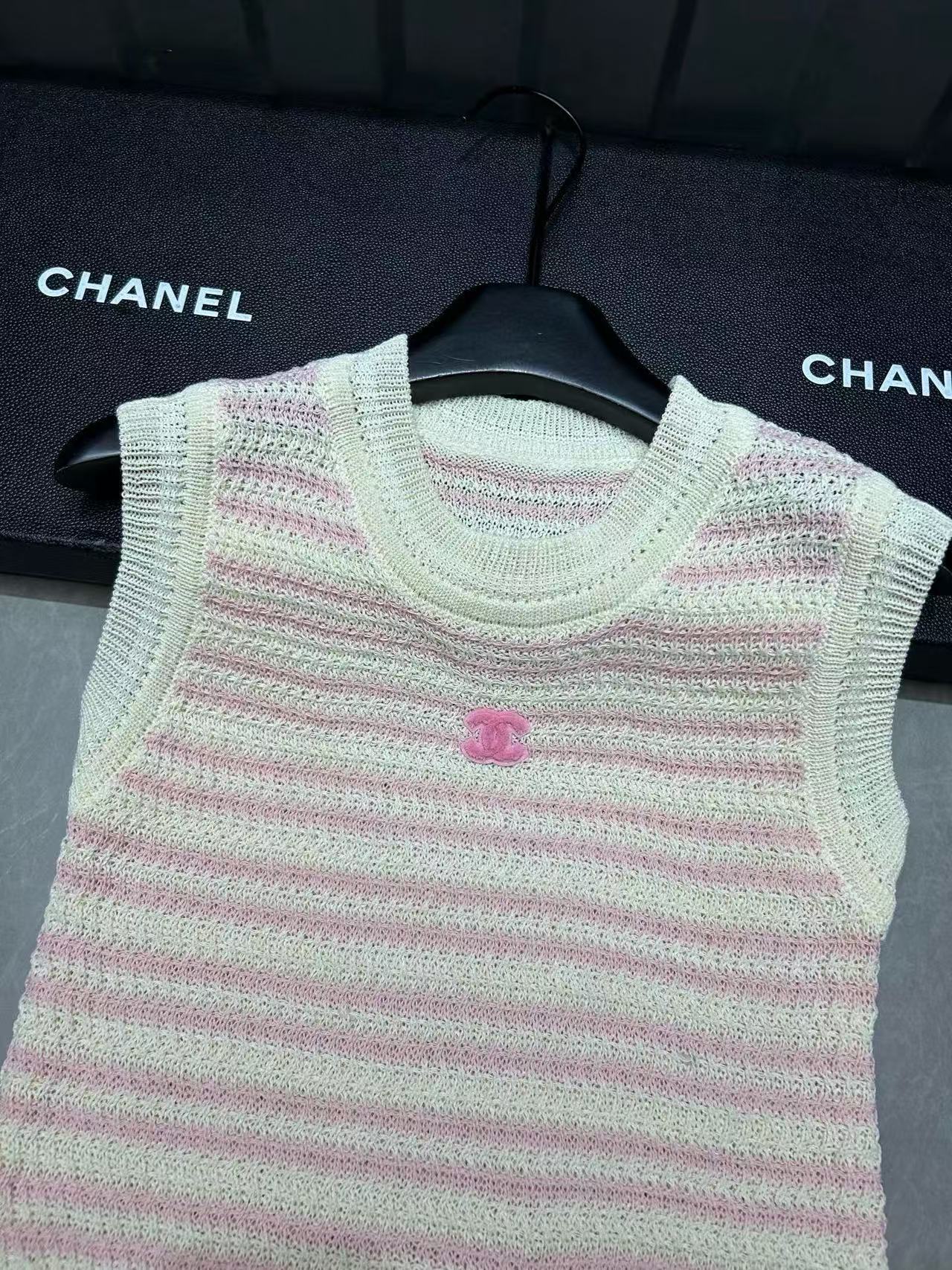 CHANE1 ピンクのストライプドレス【50％割引+送料無料】