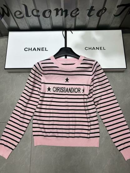 DI0R ストライプウールセーター【50％割引+送料無料】