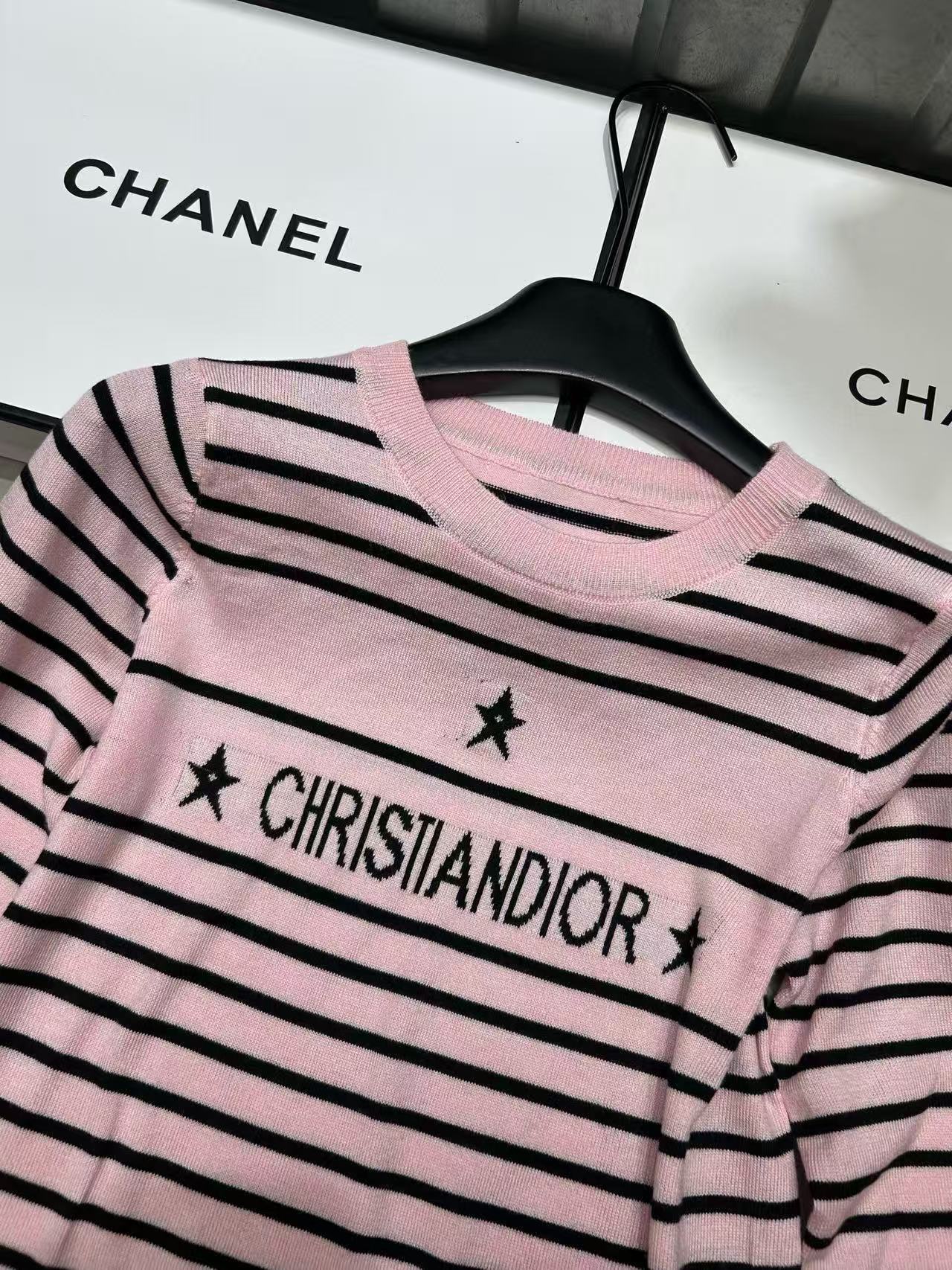 DI0R ストライプウールセーター【50％割引+送料無料】