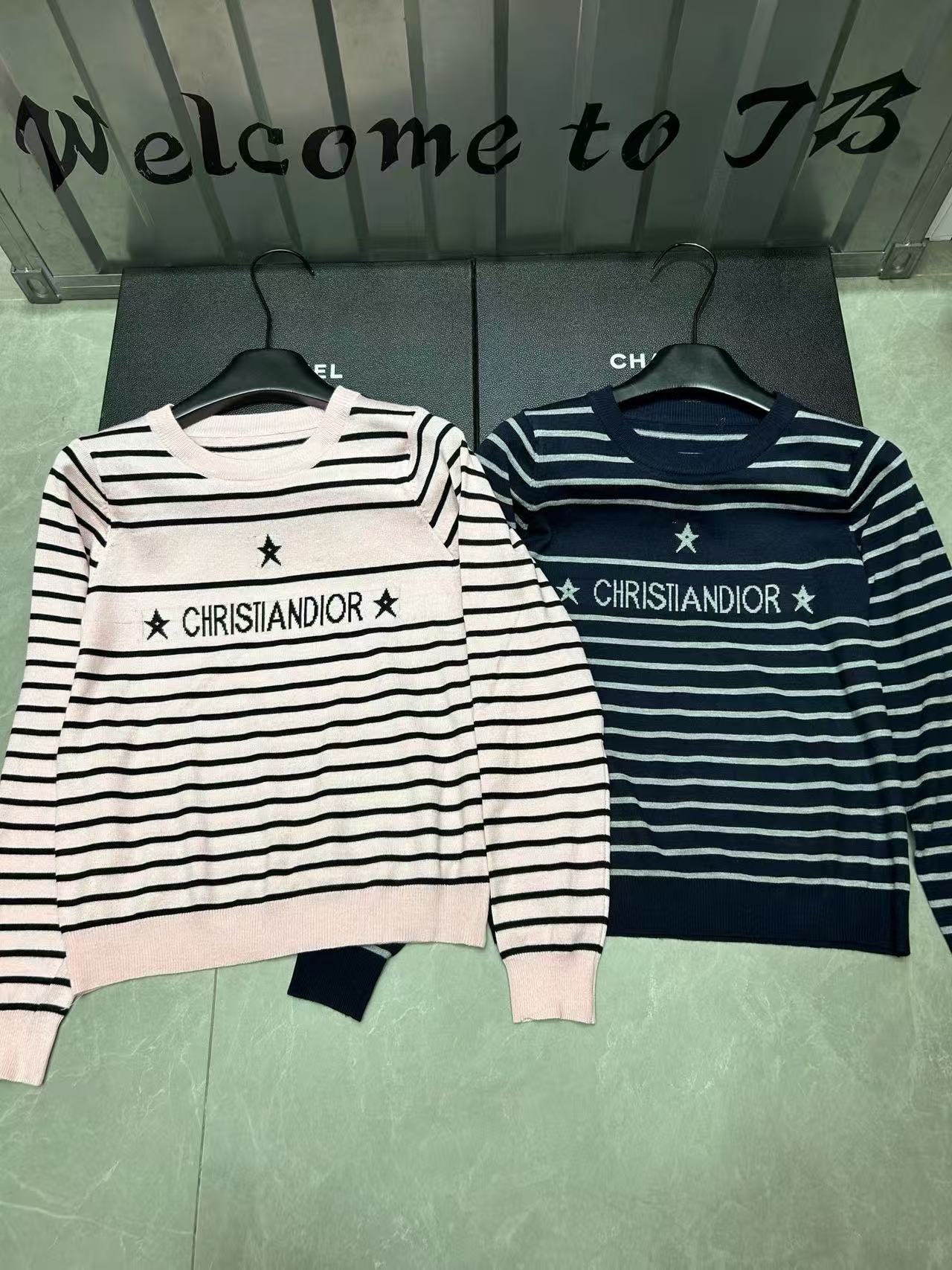 DI0R ストライプウールセーター【50％割引+送料無料】