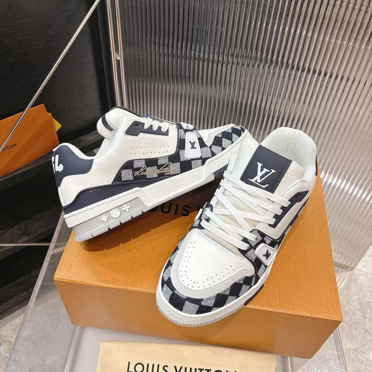 LVの高品質チェック柄カジュアルスポーツシューズ【50％割引+送料無料】