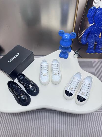 CHANE1 ダブルC レースアップ カジュアルシューズ【50％割引+送料無料】