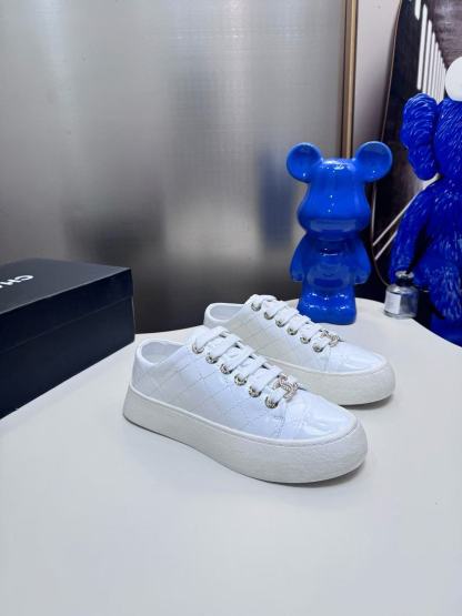 CHANE1 ダブルC レースアップ カジュアルシューズ【50％割引+送料無料】