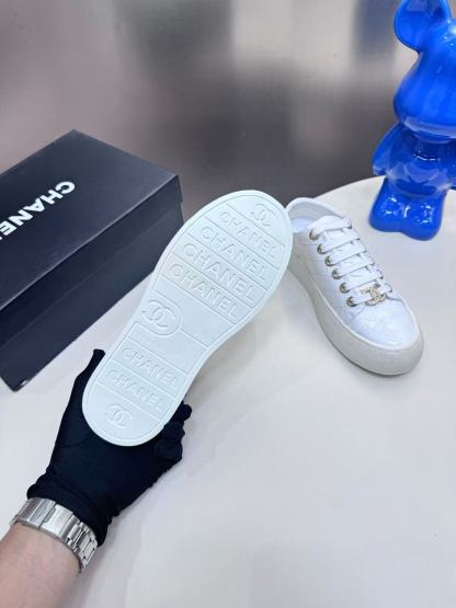 CHANE1 ダブルC レースアップ カジュアルシューズ【50％割引+送料無料】