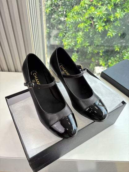 CHANE1 高品質ダブルCパールローヒール【50％割引+送料無料】