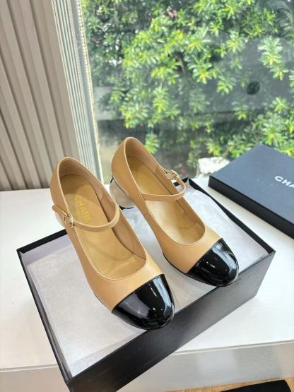 CHANE1 高品質ダブルCパールローヒール【50％割引+送料無料】