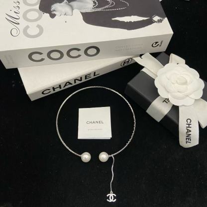 CHANE1 パールダブルCネックレス【50％割引+送料無料】