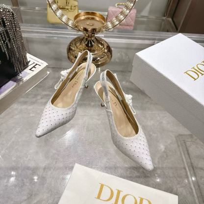 DI0Rの高品質ポインテッドラインストーンローヒール【50％割引+送料無料】