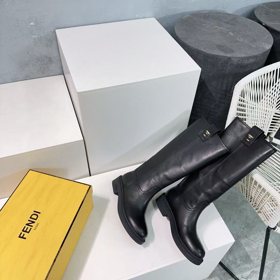 FEND1 高級牛革シンプルロングブーツ【50％割引+送料無料】