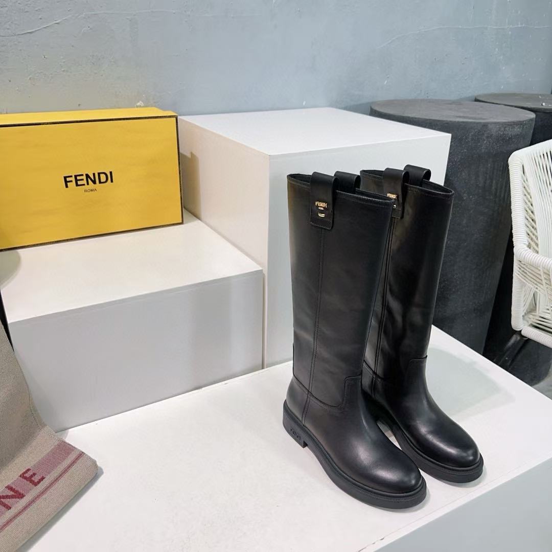 FEND1 高級牛革シンプルロングブーツ【50％割引+送料無料】