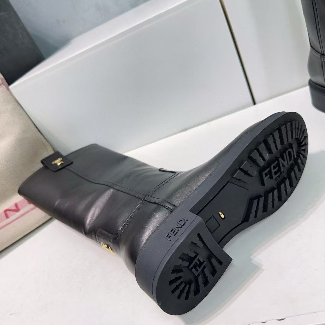 FEND1 高級牛革シンプルロングブーツ【50％割引+送料無料】