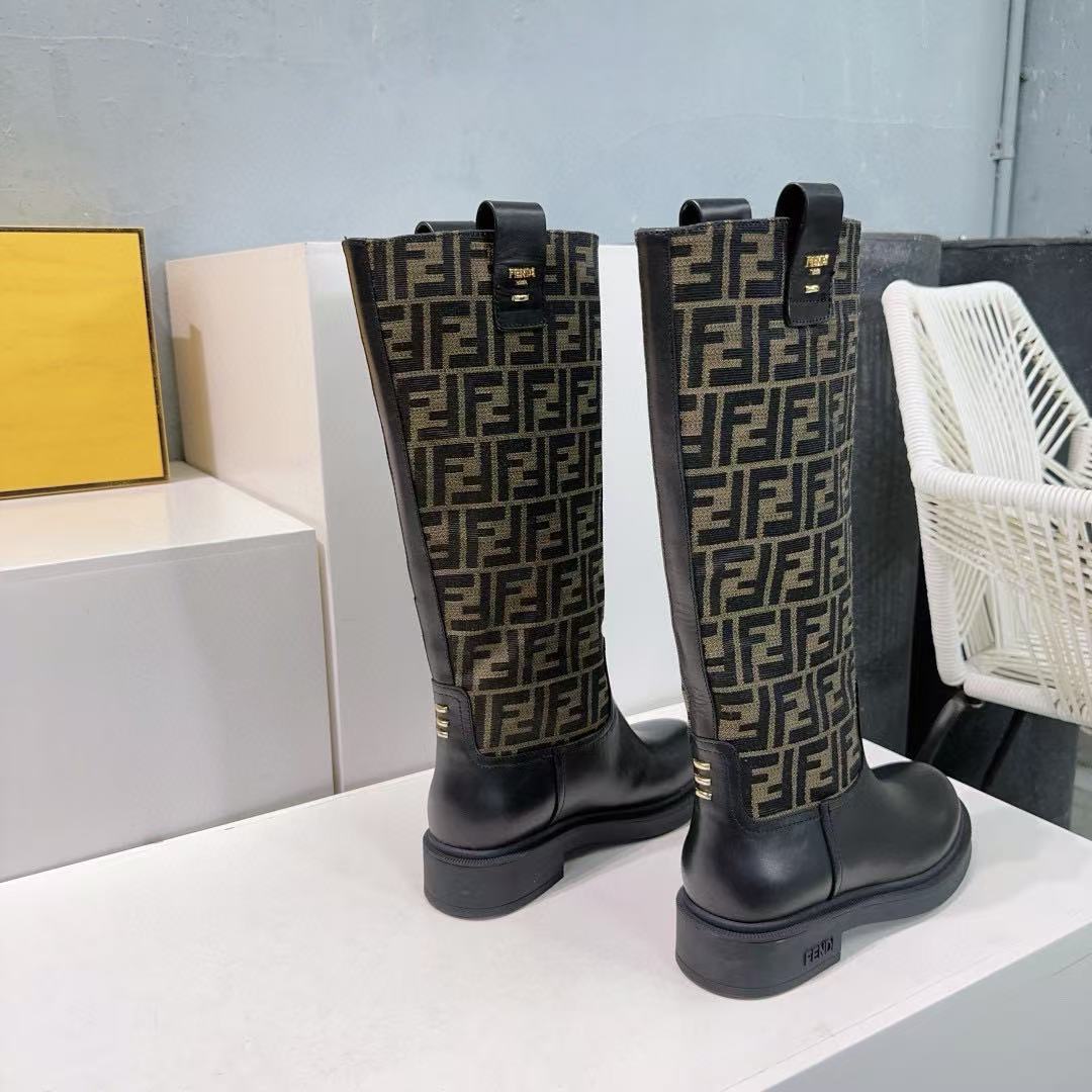 FEND1 高級オールドファッションレザーロングブーツ【50％割引+送料無料】