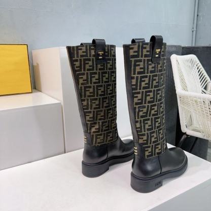 FEND1 高級オールドファッションレザーロングブーツ【50％割引+送料無料】