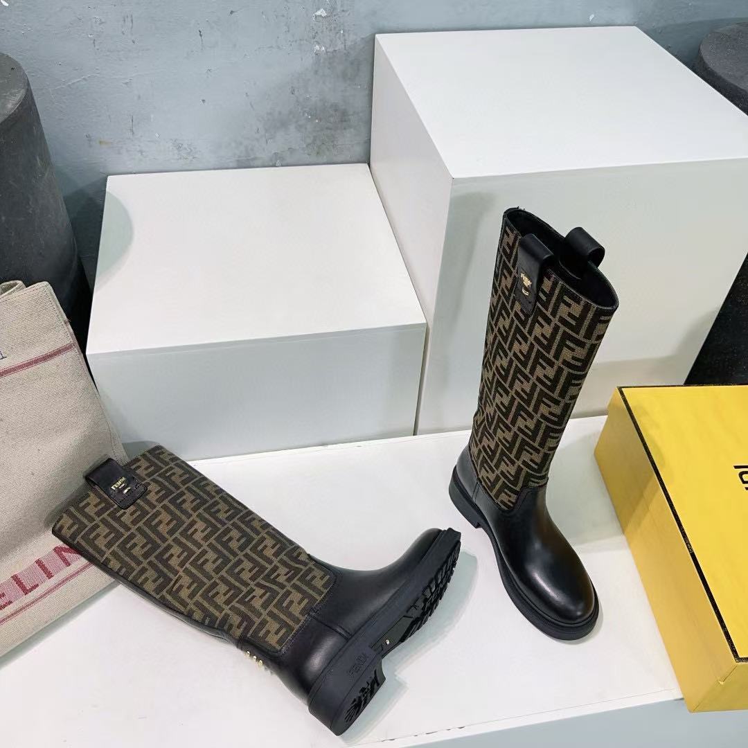 FEND1 高級オールドファッションレザーロングブーツ【50％割引+送料無料】