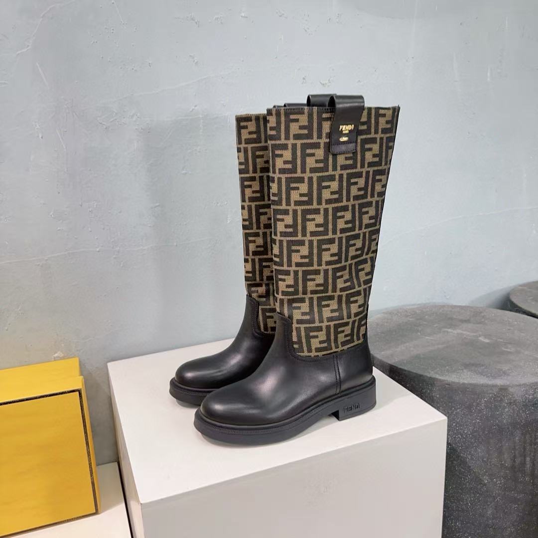 FEND1 高級オールドファッションレザーロングブーツ【50％割引+送料無料】