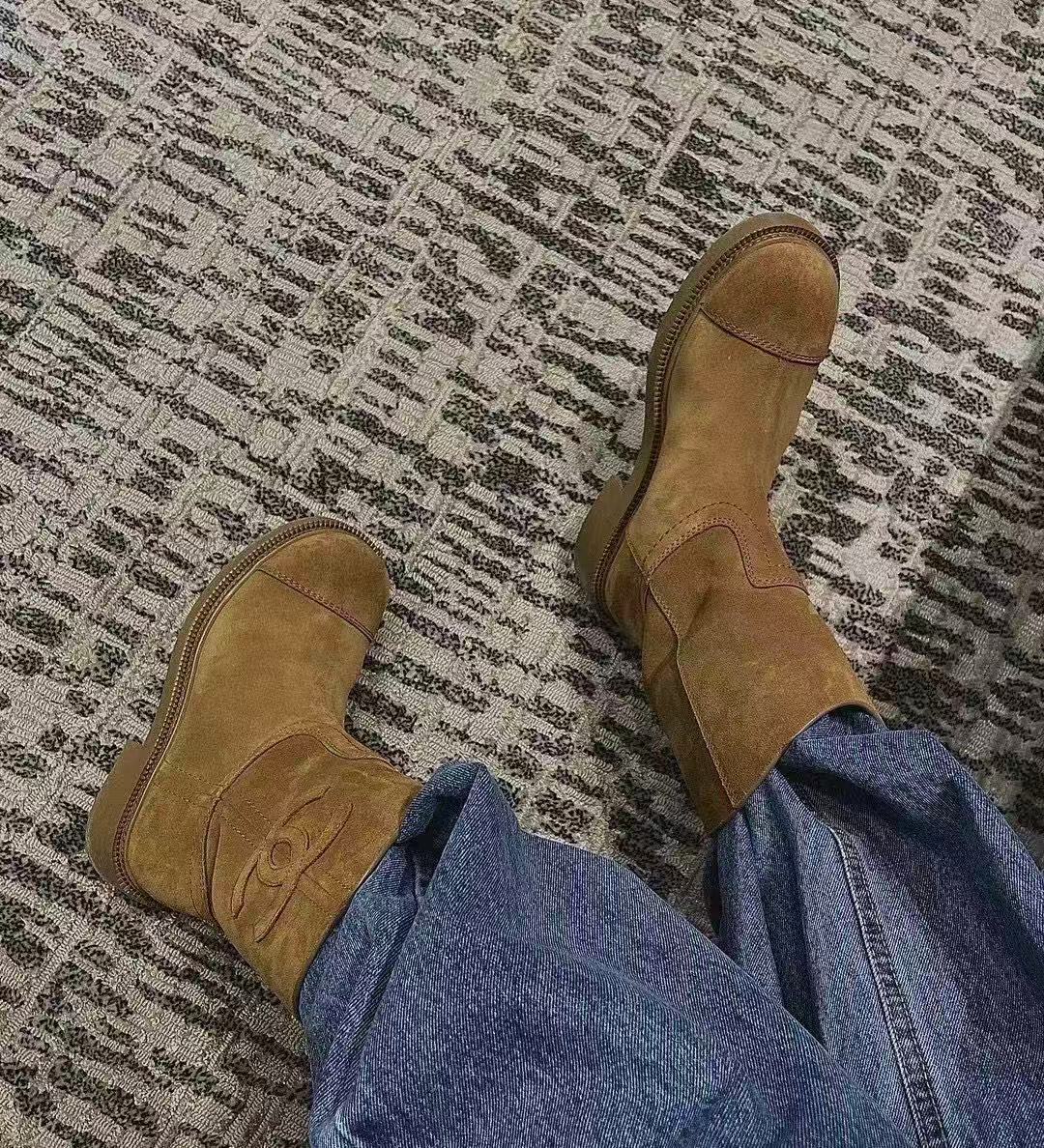 CHANE1 高品質ダブルCアンクルブーツ【50％割引+送料無料】