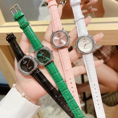 R0LEX ダイヤモンドレザーストラップレディース腕時計【50％割引+送料無料】