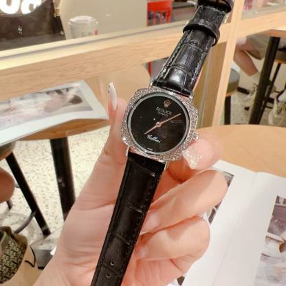 R0LEX ダイヤモンドレザーストラップレディース腕時計【50％割引+送料無料】