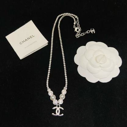 CHANE1 ダブルCパールネックレス【50％割引+送料無料】