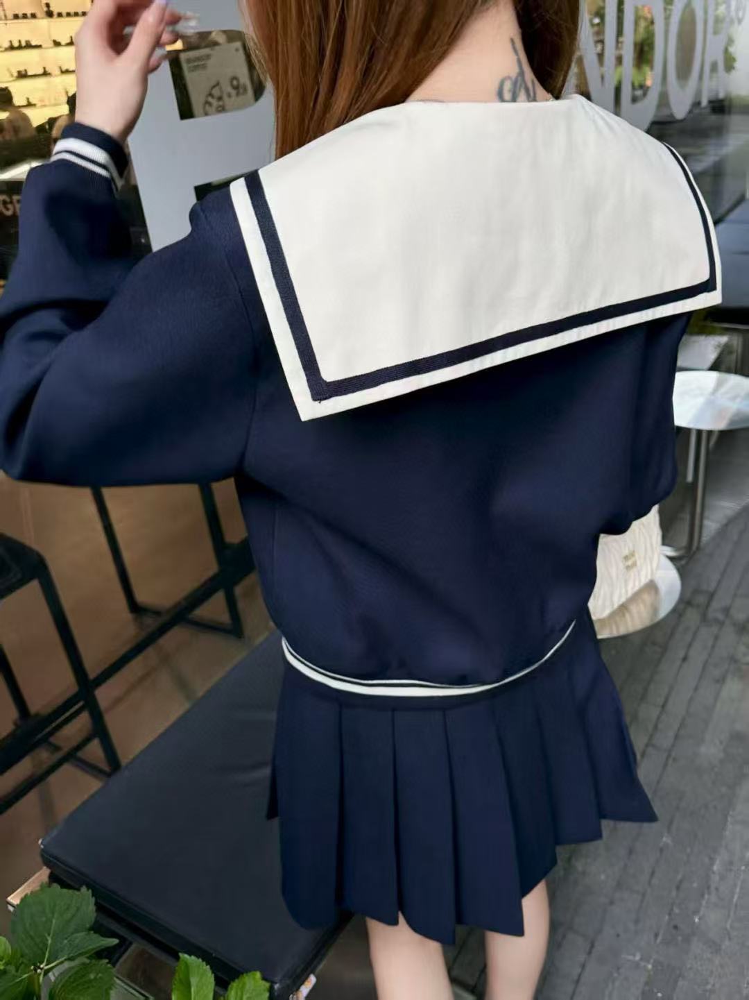 M1UM1U 襟付きジャケット+スカート ツーピースセット【50％割引+送料無料】