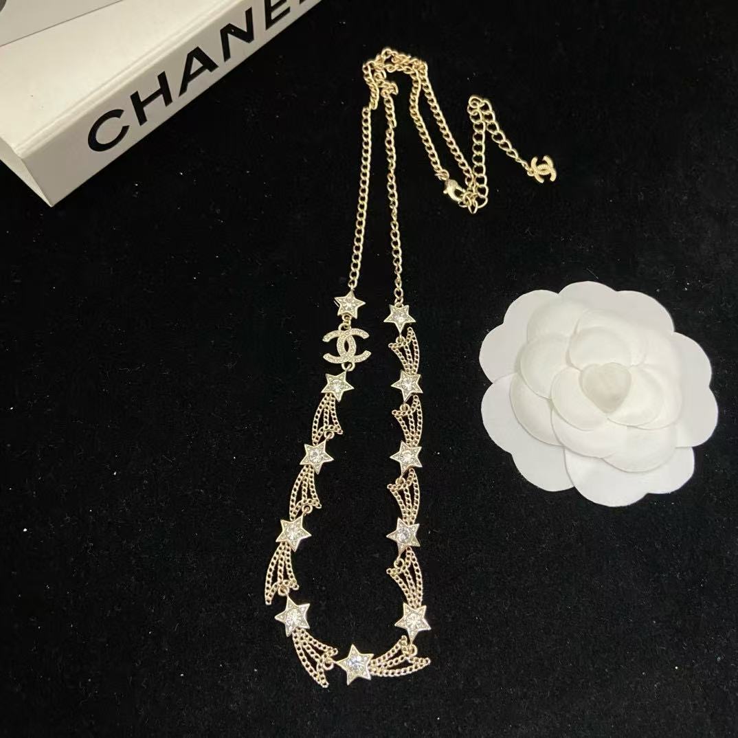 CHANE1 五芒星ダブルCネックレス【50％割引+送料無料】