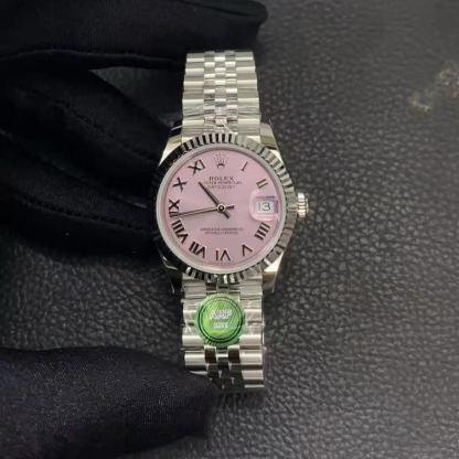 R0LEX ピンク スチールストラップ レディース腕時計【50％割引+送料無料】