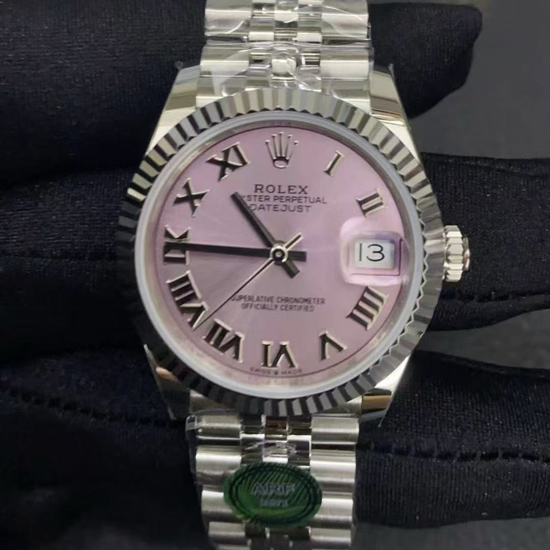 R0LEX ピンク スチールストラップ レディース腕時計【50％割引+送料無料】