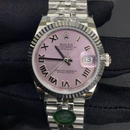 R0LEX ピンク スチールストラップ レディース腕時計【50％割引+送料無料】