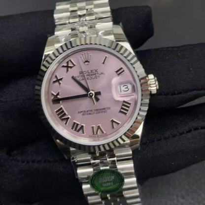 R0LEX ピンク スチールストラップ レディース腕時計【50％割引+送料無料】