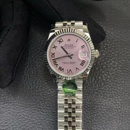 R0LEX ピンク スチールストラップ レディース腕時計【50％割引+送料無料】