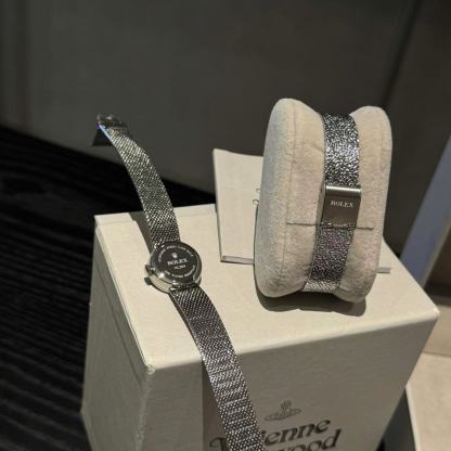 R0LEX ラウンドスチールストラップレディースウォッチ【50％割引+送料無料】