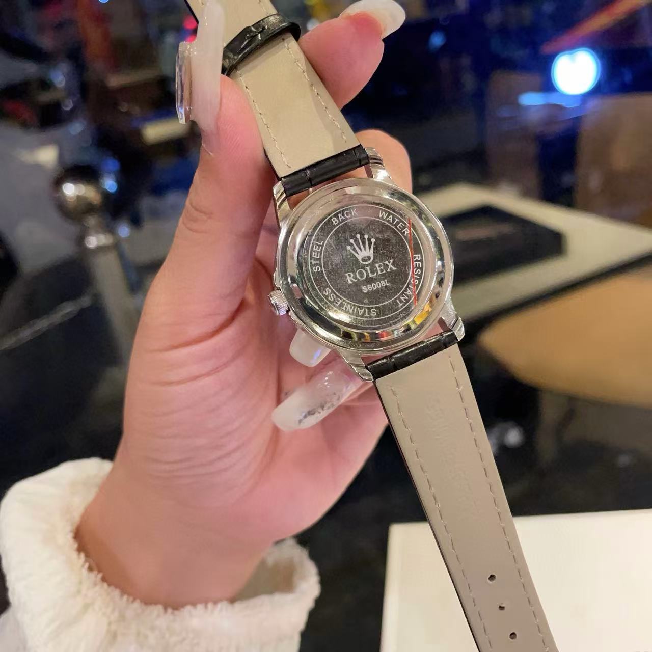 R0LEX レザーストラップ ダイヤモンド レディース ウォッチ【50％割引+送料無料】