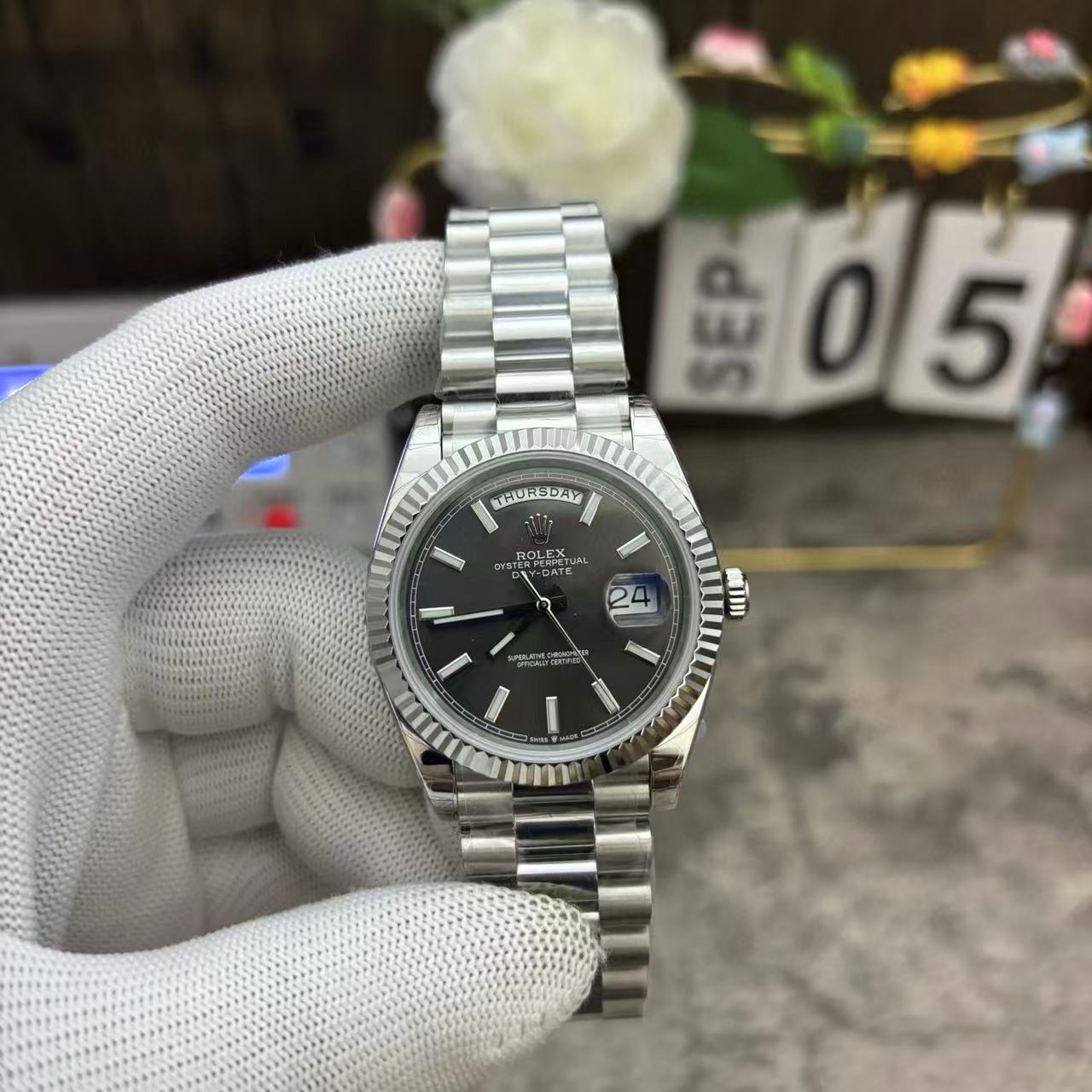 R0LEX スチールストラップ レディース腕時計【50％割引+送料無料】