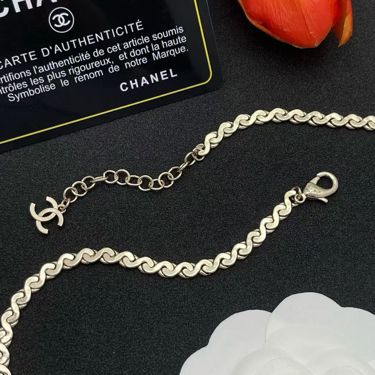 CHANE1 ダブルCビーズネックレス【50％割引+送料無料】