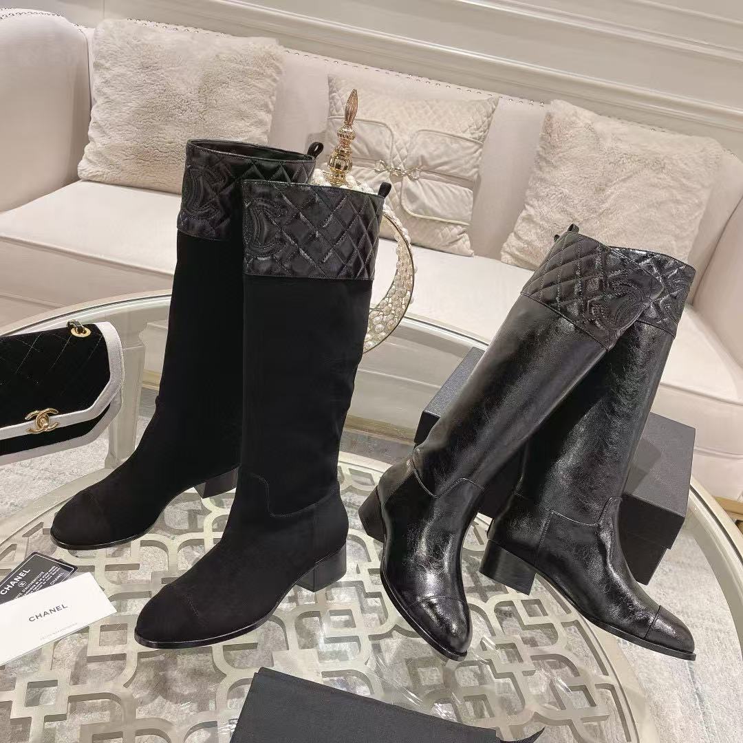 CHANE1 高品質カメリアハイブーツ【50％割引+送料無料】