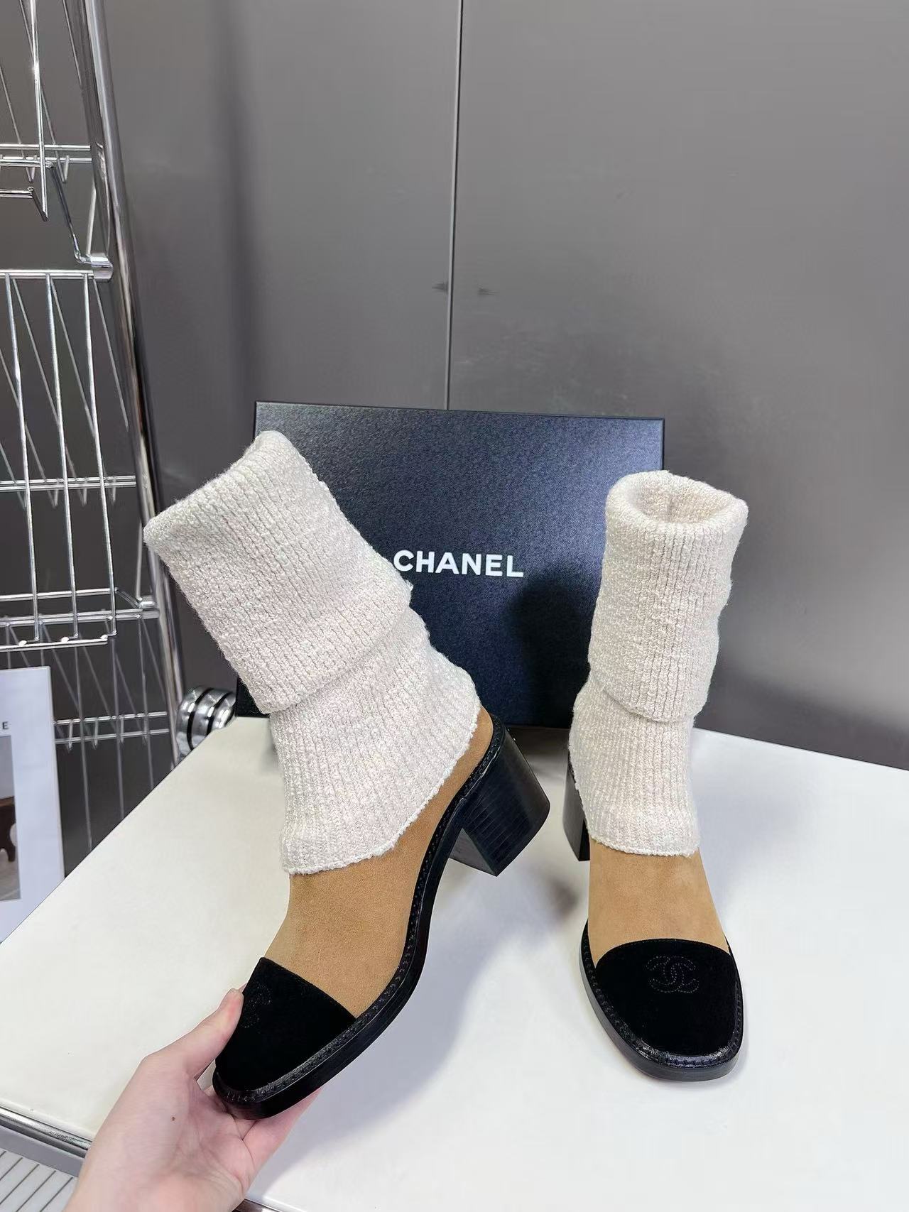 CHANE1 高品質ソックスブーツ【50％割引+送料無料】