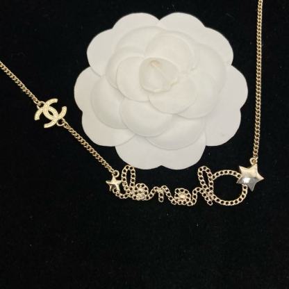 CHANE1 五芒星チェーンレターネックレス【50％割引+送料無料】