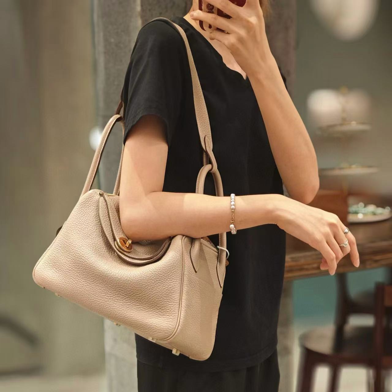 HERME5高品質Lindy牛革ショルダーバッグ【50％割引+送料無料】