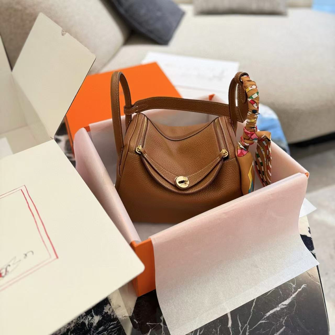 HERME5高品質Lindy牛革ショルダーバッグ【50％割引+送料無料】